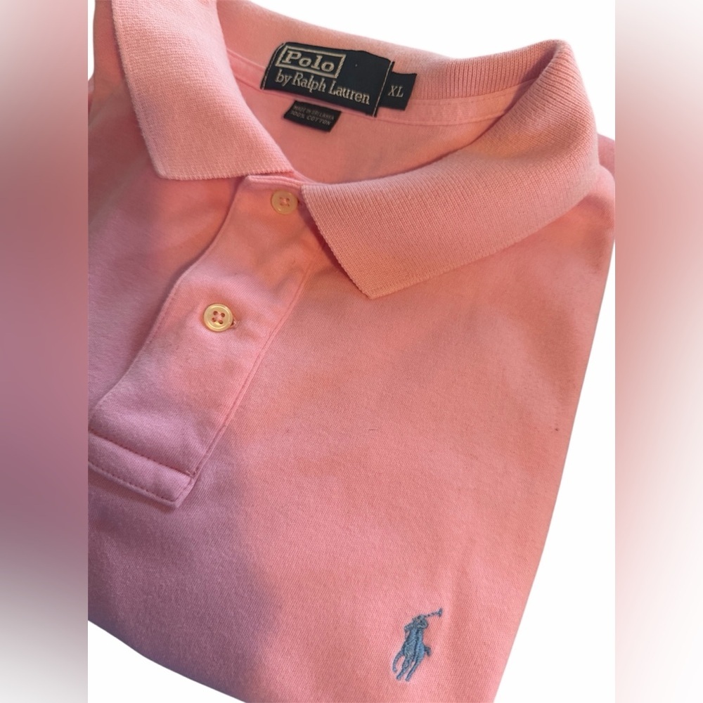 Ralph Lauren XL Pink Polo Shirt No Color Fading